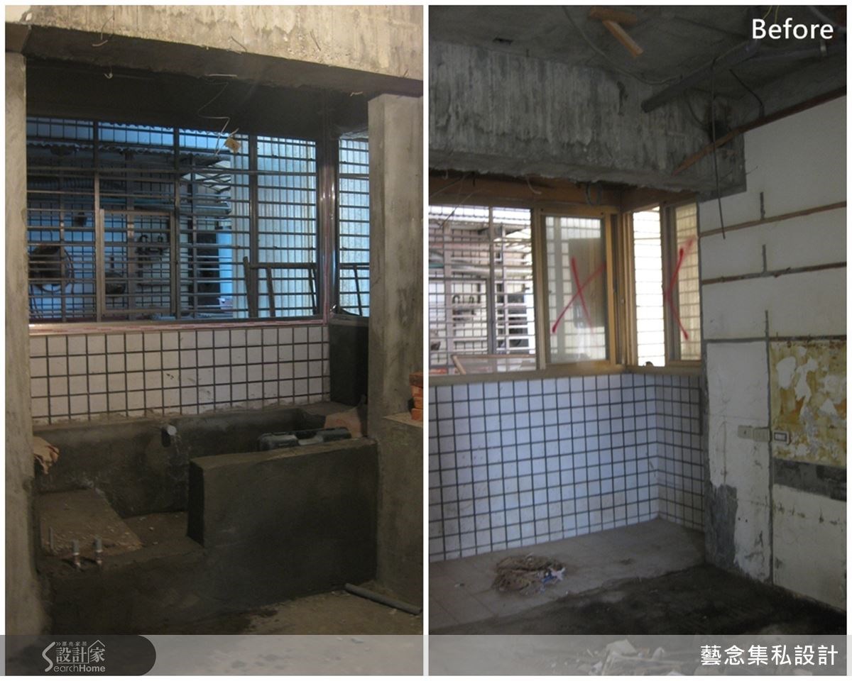 規劃前的浴室有壁癌與漏水等問題,需要裡外重新規劃。 規劃前的浴室有壁癌與漏水等問題,需要裡外重新規劃。